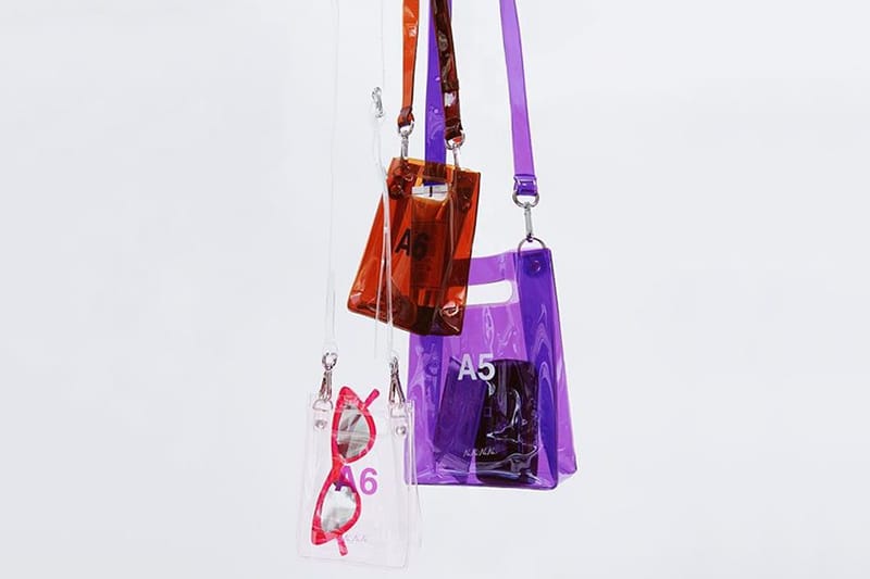 clear purple purse