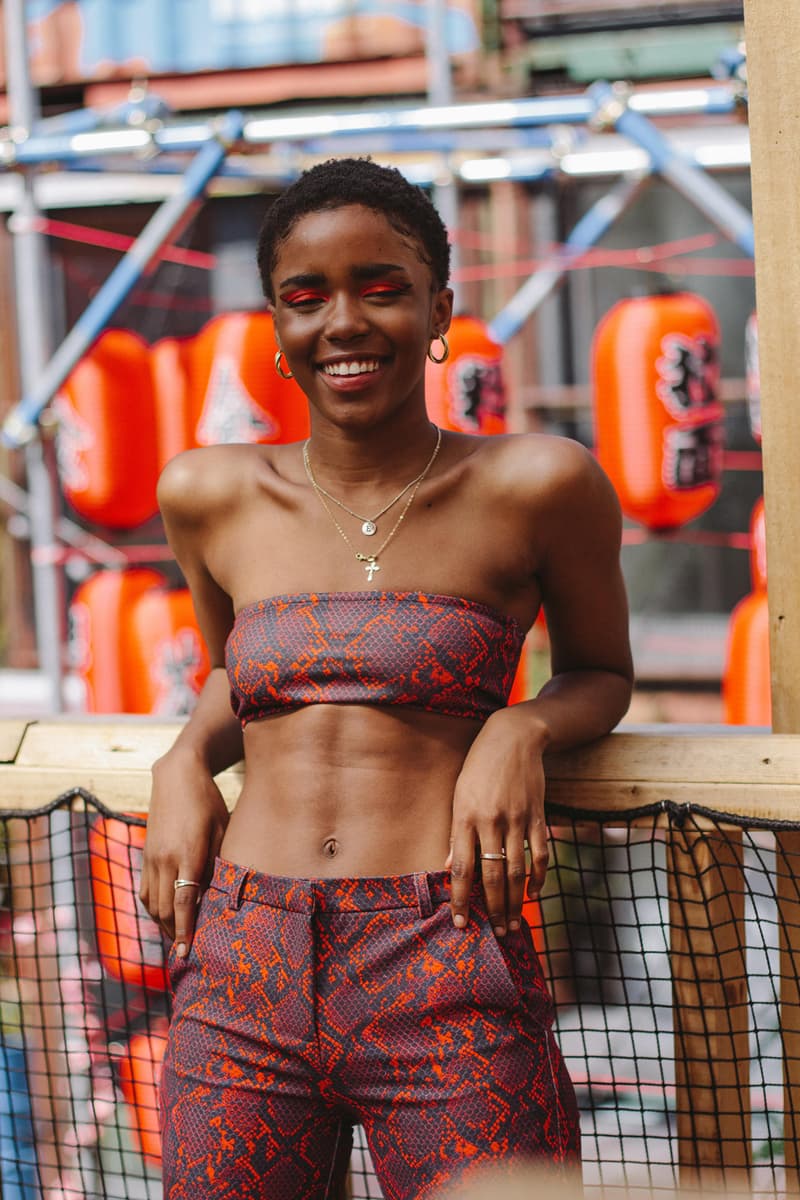 Daily Paper Spring/Summer 2018 Transcends Borders Collection Editorial Snake Cady Pants Snake Cella Top Red