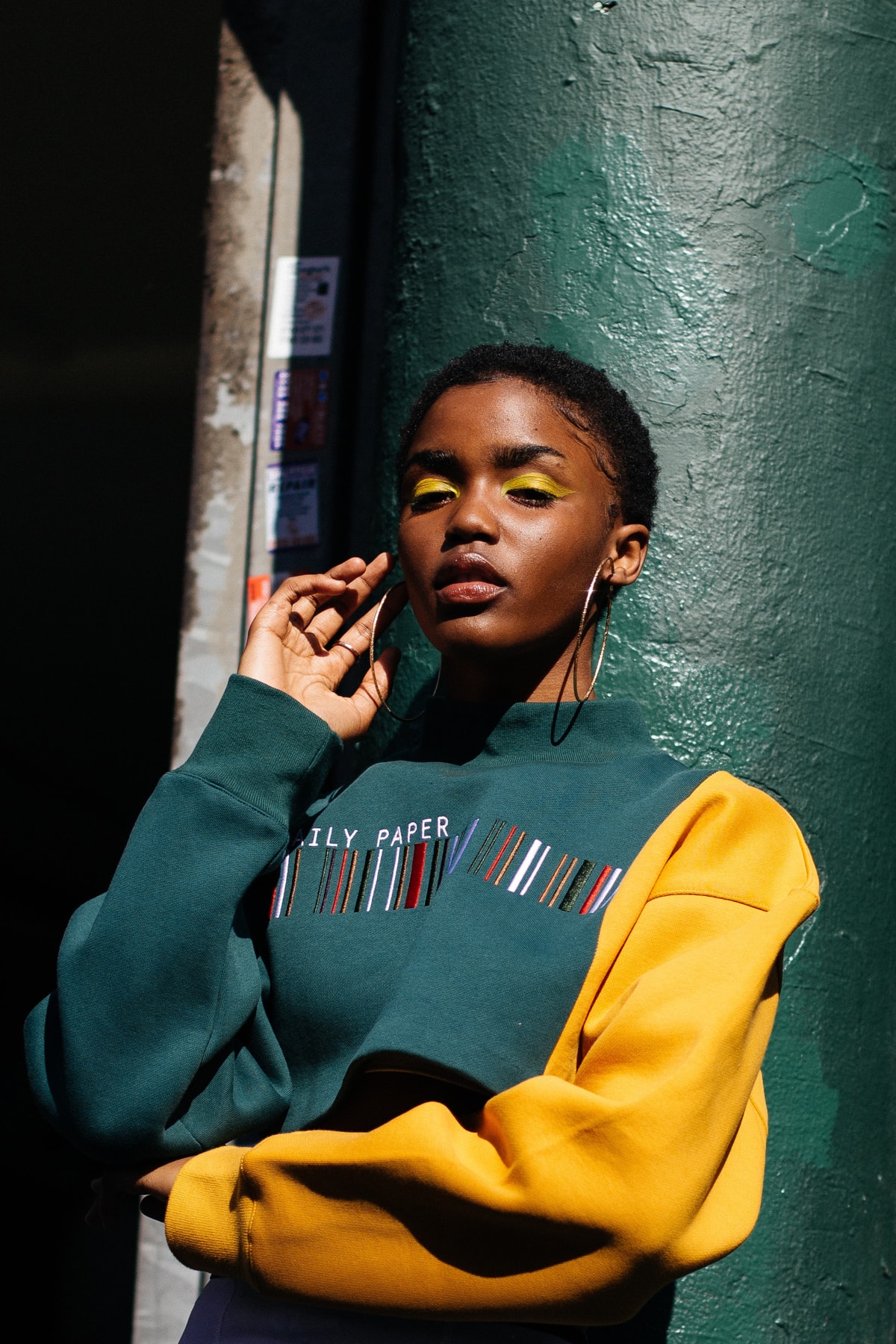 Daily Paper Spring/Summer 2018 Transcends Borders Collection Editorial Cleo Cropped Sweater Dark Green