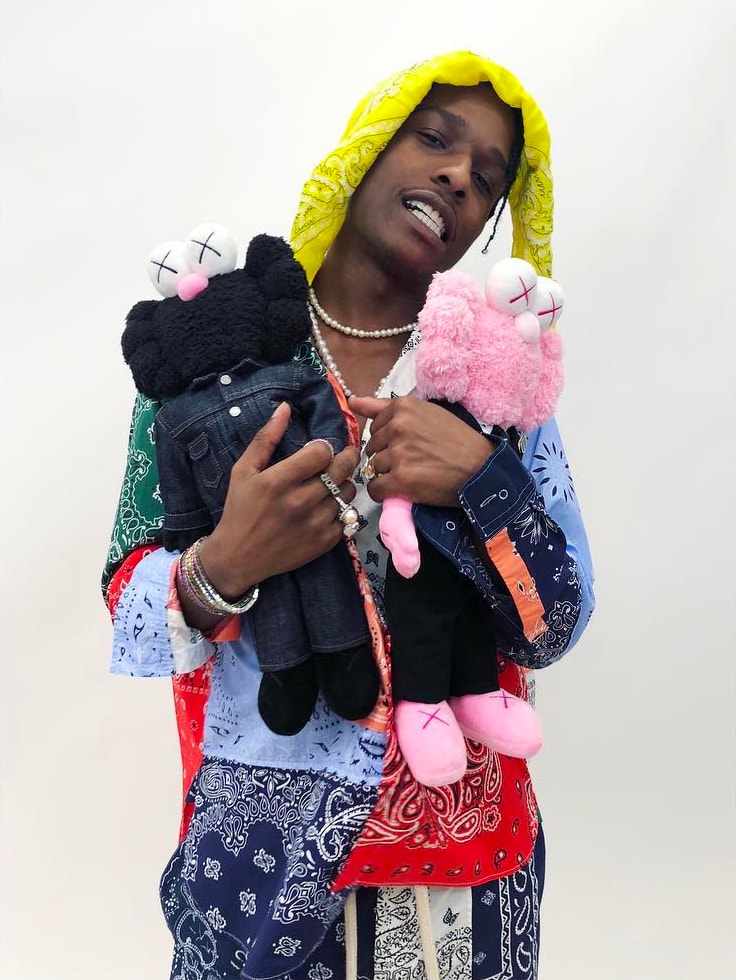 Dior Homme Kaws Spring Summer 2019 Collaboration Pink Black BFF Plush Toy A$AP Rocky