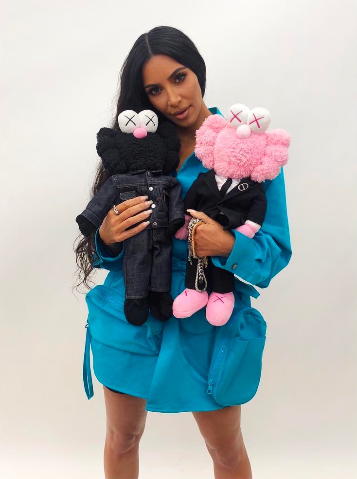Dior Homme Kaws Spring Summer 2019 Collaboration Pink Black BFF Plush Toy Kim Kardashian