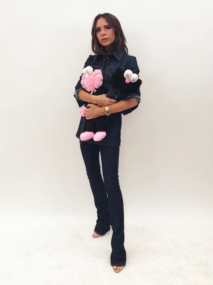 Dior Homme Kaws Spring Summer 2019 Collaboration Pink Black BFF Plush Toy Victoria Beckham