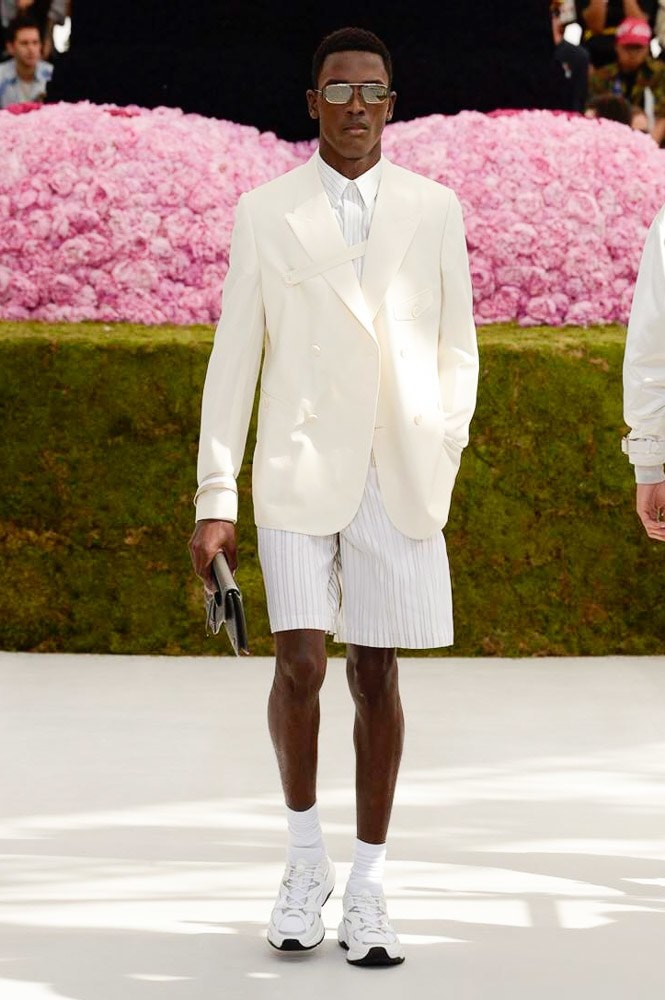 Dior Homme Spring Summer 2019 Runway Show Paris Fashion Week Men's Kim Jones Yoon Ahn Kaws White Suit
