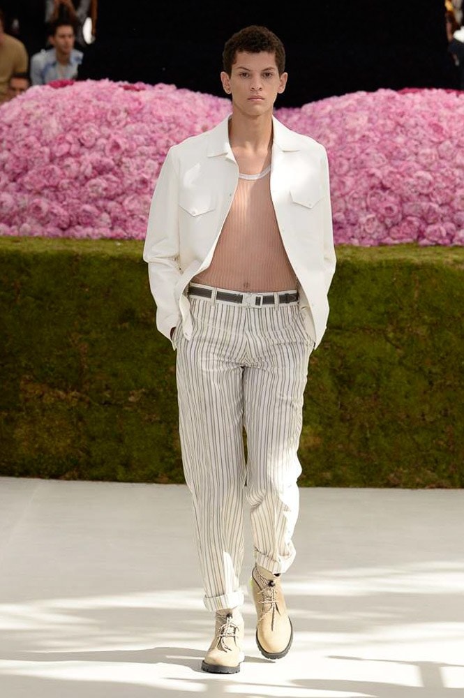Dior Homme Spring Summer 2019 Runway Show Paris Fashion Week Men's Kim Jones Yoon Ahn Kaws White Jacket Matthew Williams Alyx