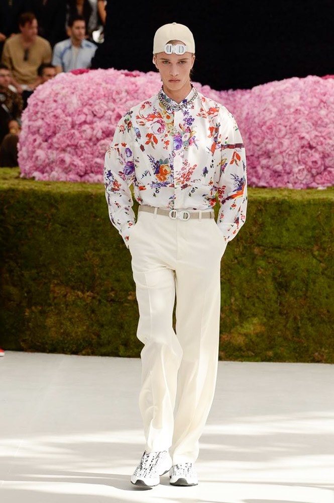 Dior Homme Spring Summer 2019 Runway Show Paris Fashion Week Men's Kim Jones Yoon Ahn Kaws Floral Shirt