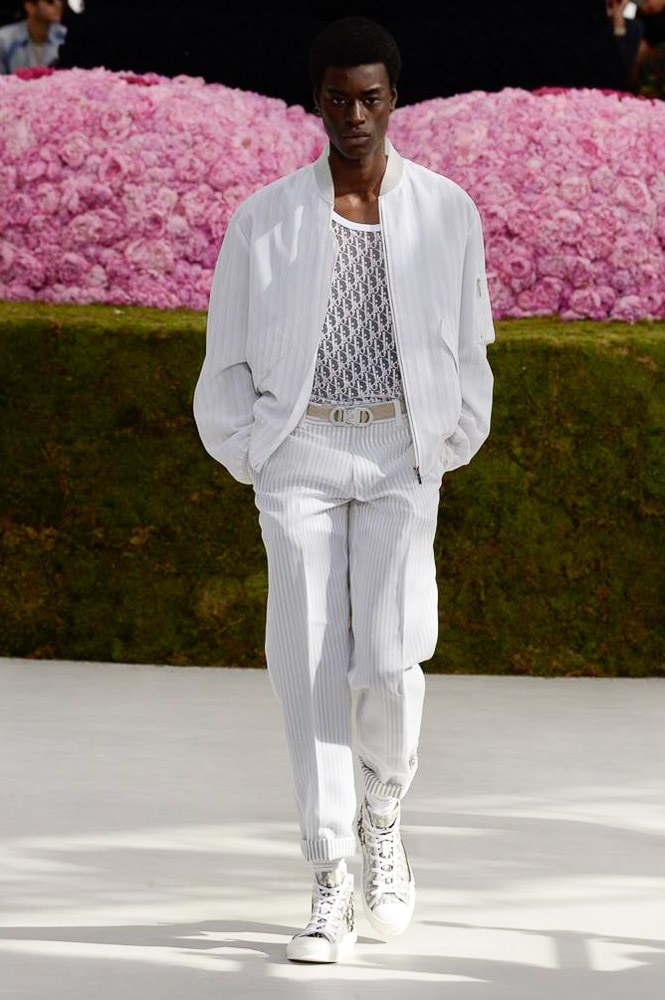 Dior Homme Spring Summer 2019 Runway Show Paris Fashion Week Men's Kim Jones Yoon Ahn Kaws Logo See Through Shirt