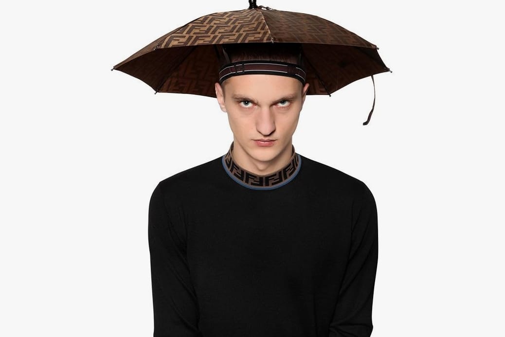 Buy Fendi Logo Print Umbrella Hat 