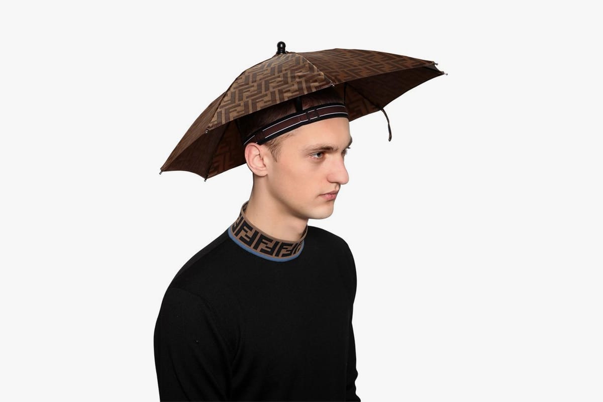 Buy Fendi Logo Print Umbrella Hat 