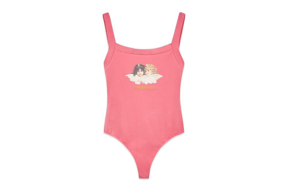Fiorucci Retro Angel Bodysuit Pink Pastel Blue Black