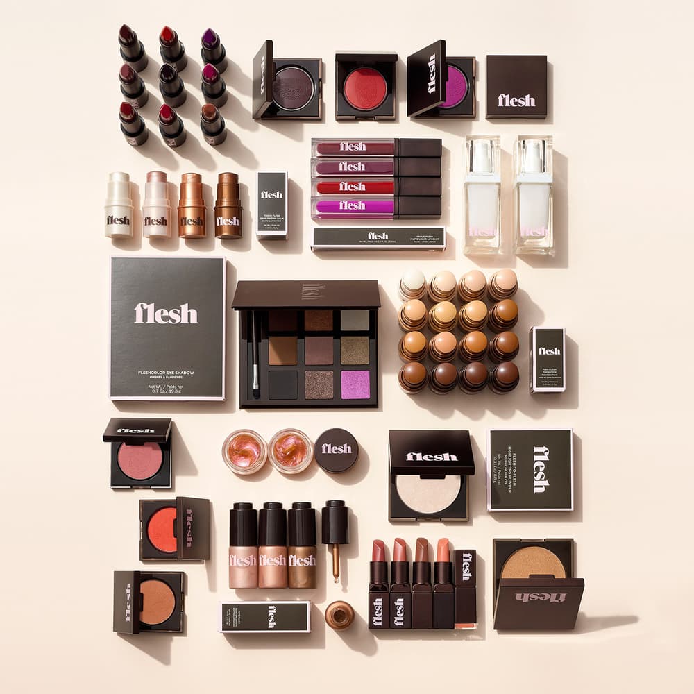 Flesh Beauty Linda Wells Makeup Products Ulta Lipsticks Foundation Eyeshadow Palettes Blush Highlighter Gloss