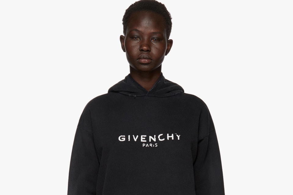 Givenchy's Black Distressed Logo Hoodie | Hypebae