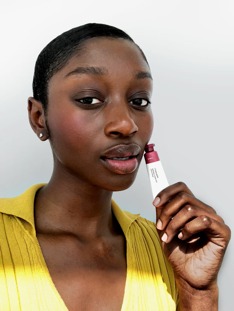 Glossier Cloud Paint Blush Storm Makeup Rose Burgundy Purple
