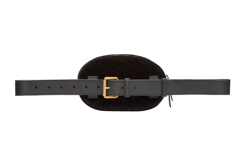 Gucci GG Marmont 2.0 Belt Bag Pouch Black Velvet