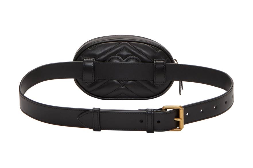 Gucci GG Marmont 2.0 Belt Bag Pouch Black Velvet