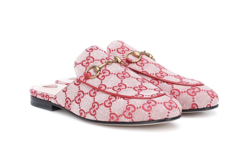 Gucci GG Princetown Slippers Red Monogram Print