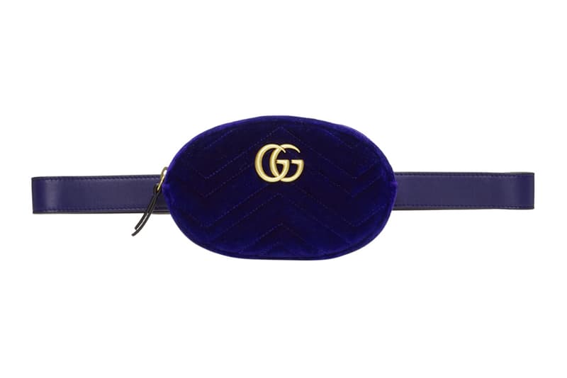 Where to Buy Blue Velvet Gucci Marmont Belt Bag | HYPEBAE