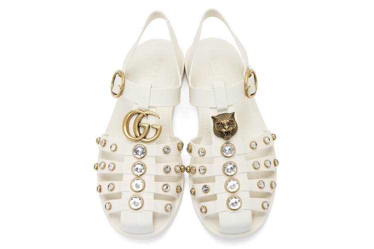 Gucci Elevates These '90s Jelly Cage Sandals With Crystals and Gold