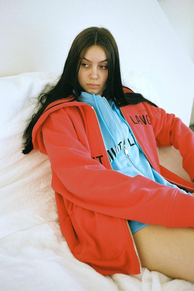 Helmut Lang Campaign PR Zip Hoodies Red Sky Blue 017 Editorial