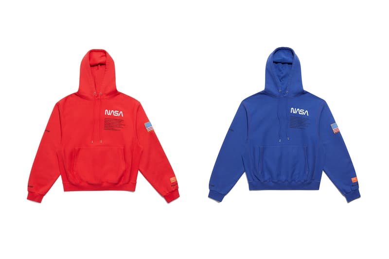 Heron Preston NASA Hoodie Blue Red