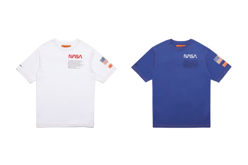 Heron Preston NASA T Shirt White Blue