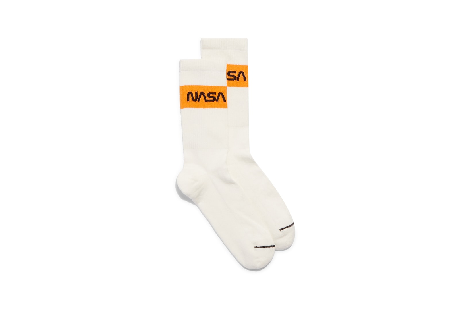 Heron Preston NASA Socks White