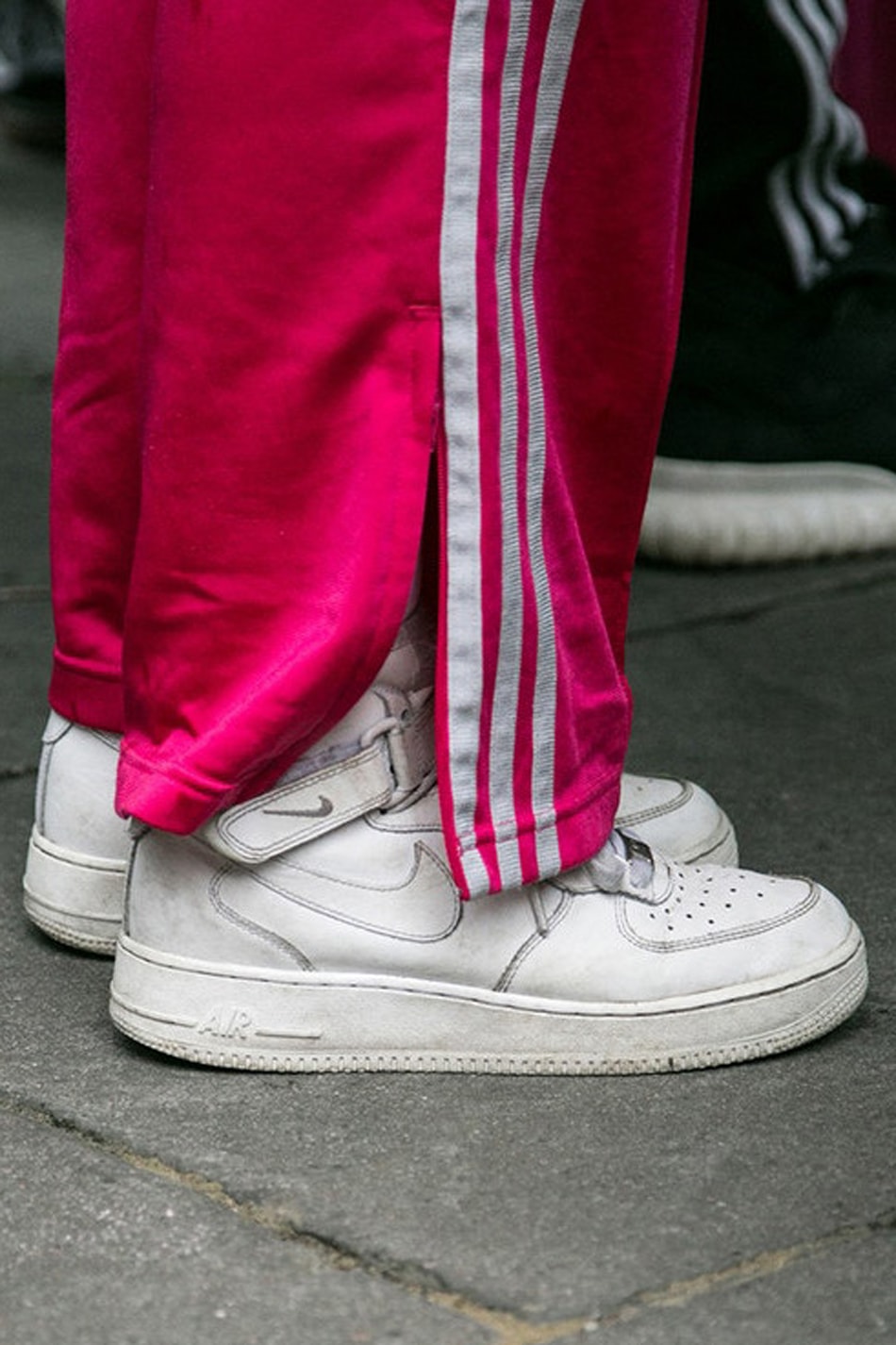 Nike Air Force 1 Low White adidas Track Pants Pink
