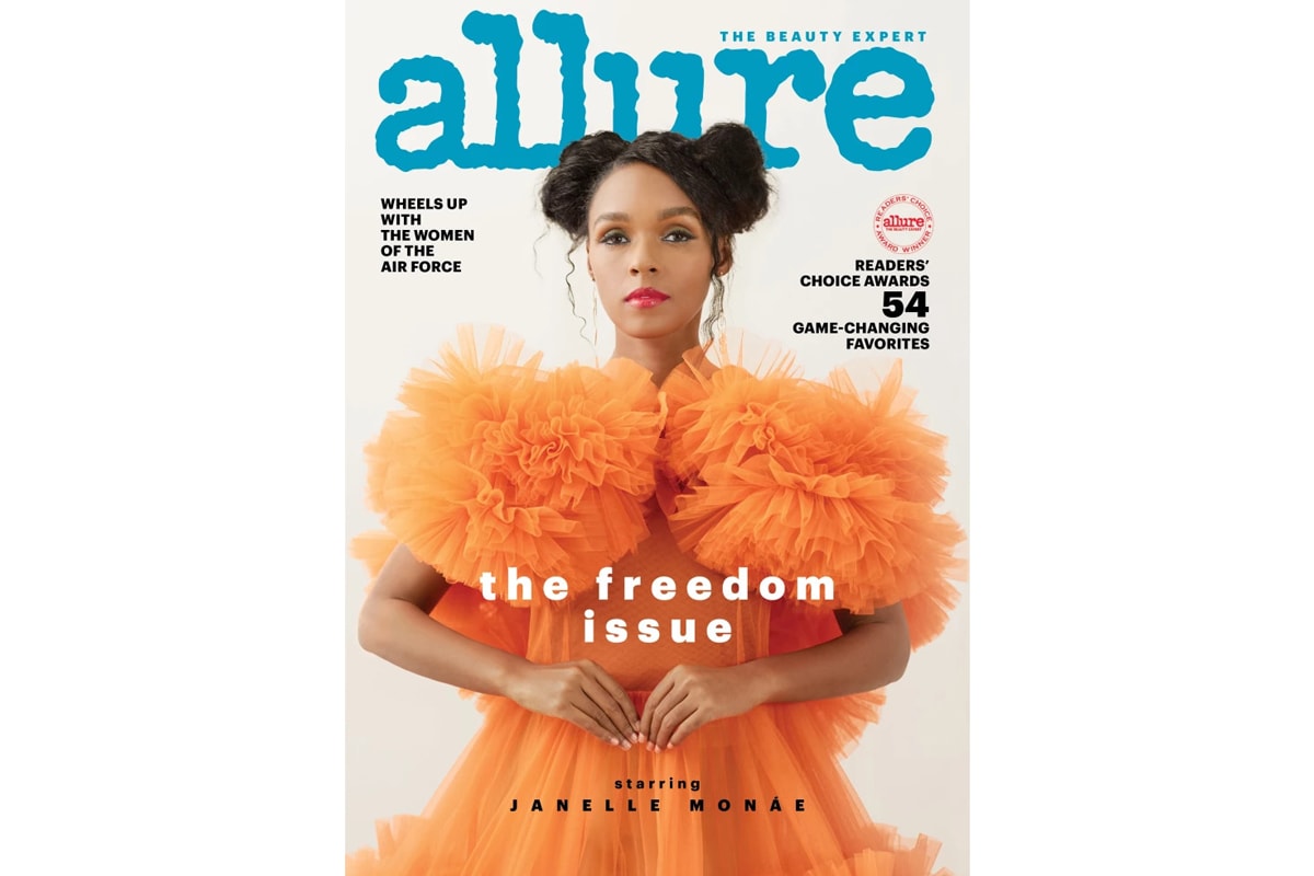 Janelle Monae Allure Magazine July 2018 Issue Molly Goddard Dress Orange