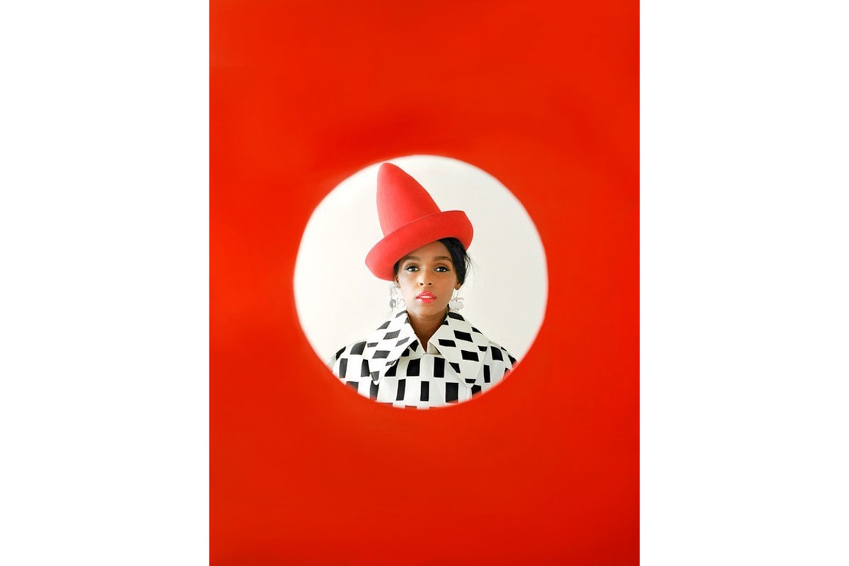 Janelle Monae Allure Magazine July 2018 Issue Junya Watanable Coat New York Vintage Hat White Black Red