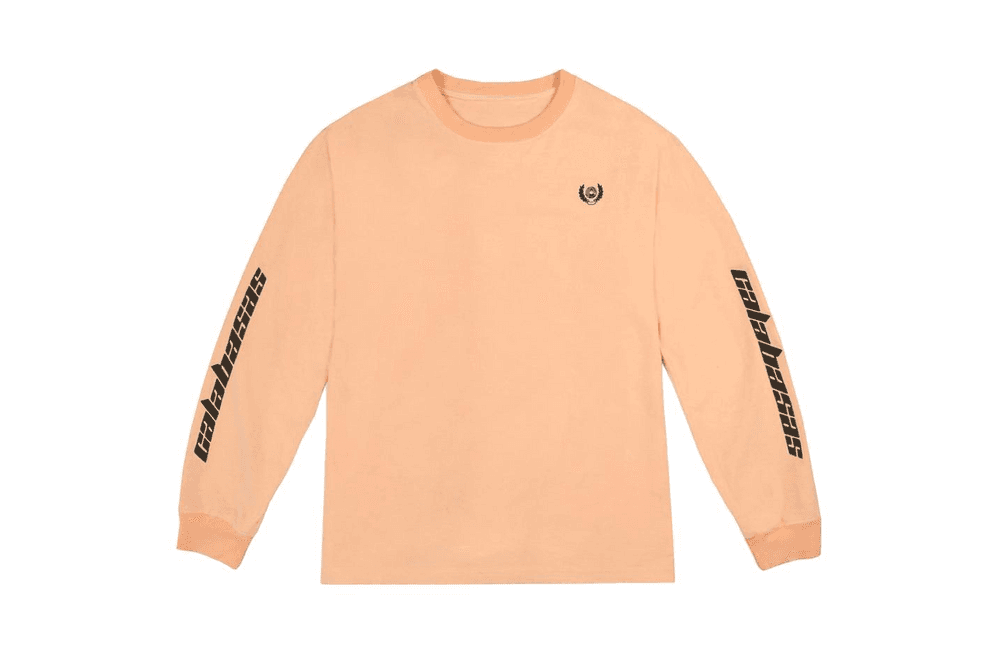 Kanye West Neon YEEZY Calabasas Just Dropped Longsleeve Neon Yellow Orange Sweater Yeezy Supply