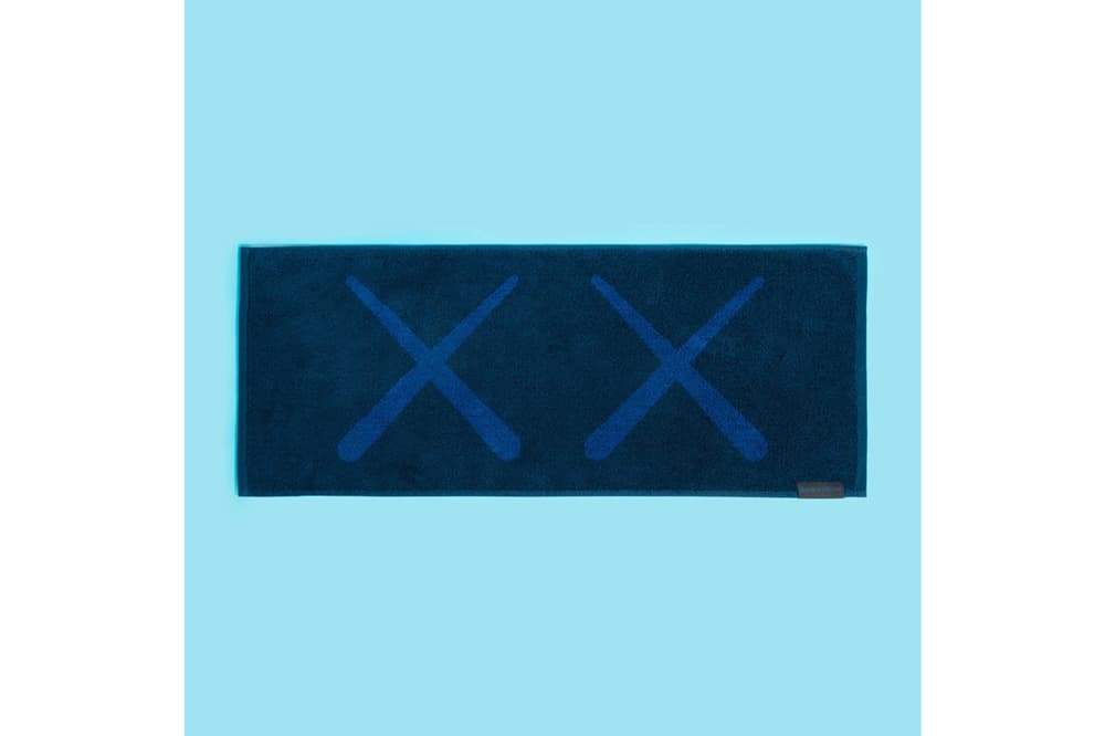 KAWS:HOLIDAY Seoul Seokchon Lake Korea Figurine Towel Navy