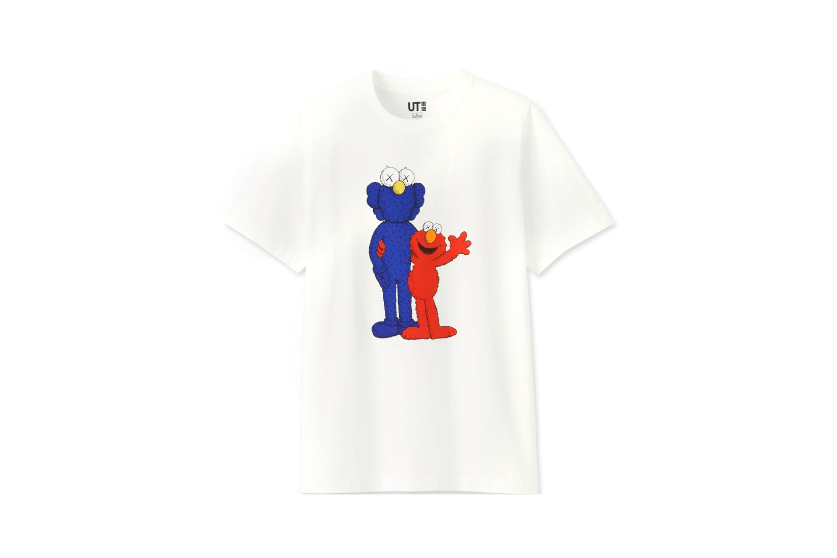KAWS x Uniqlo UT Sesame Street Collection T-shirts Companion Elmo White