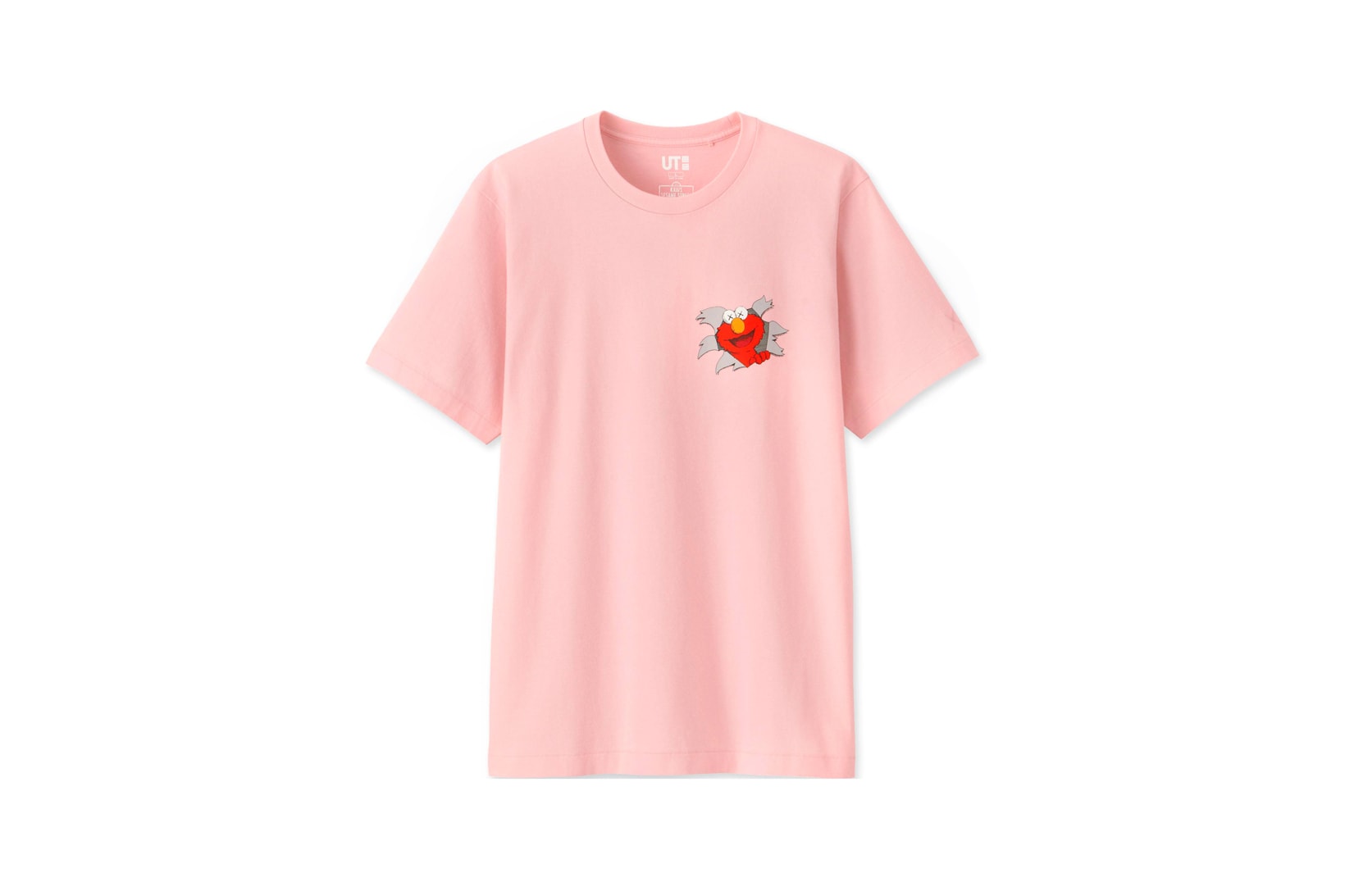 KAWS x Uniqlo UT Sesame Street Collection T-shirt Elmo Pink
