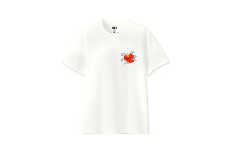 KAWS x Uniqlo UT Sesame Street Collection T-shirt Elmo White