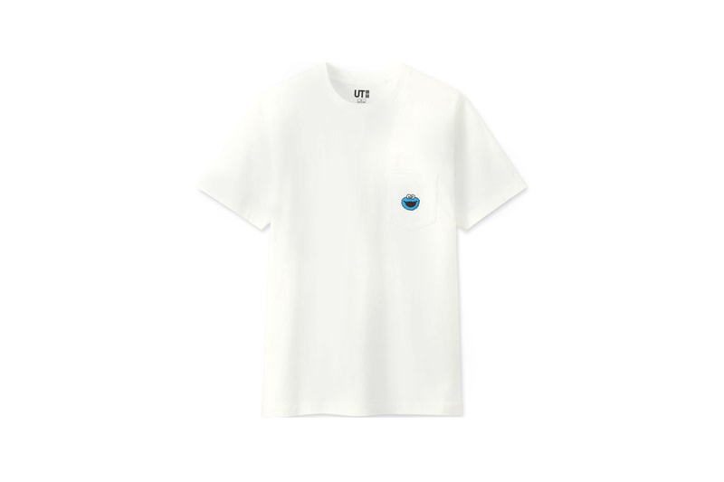 KAWS x Uniqlo UT Sesame Street Collection T-shirt Cookie Monster White