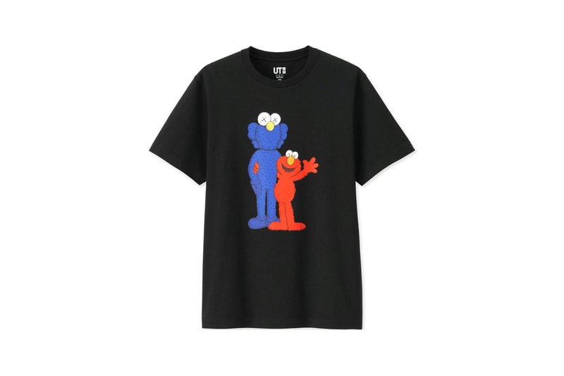 KAWS x Uniqlo UT Sesame Street Collection T-shirt Elmo Companion Black