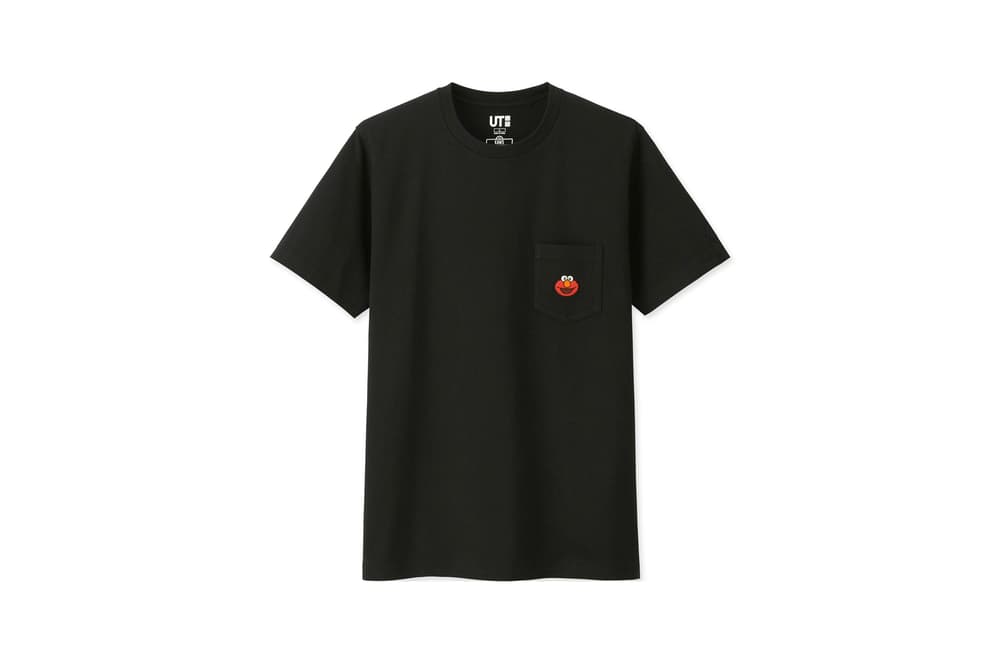 KAWS x Uniqlo UT Sesame Street Collection T-shirt Elmo Black