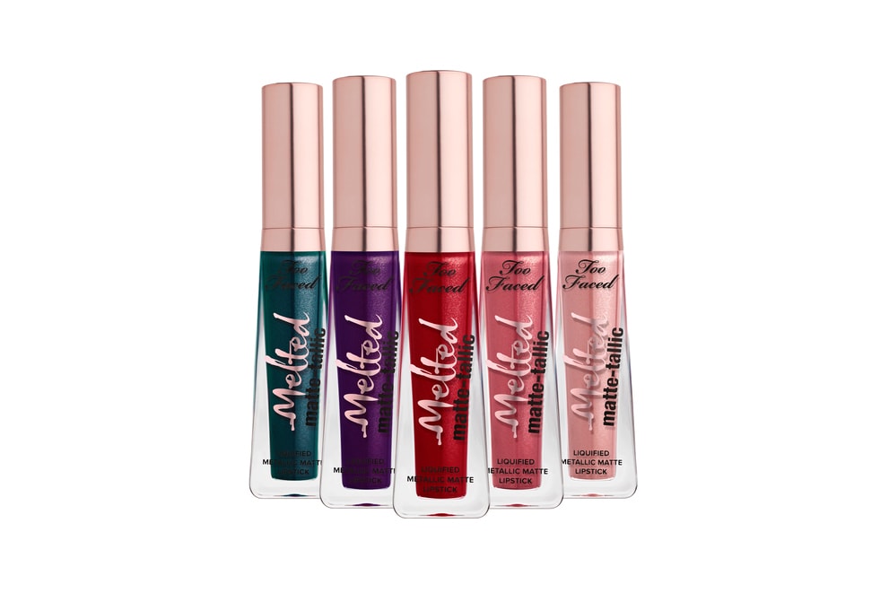 Too Faced Melted Matte-Talic Liquified Metallic Lipstick Collection The Real Teal Scream My Name Breakup Makeup Pillow Talk