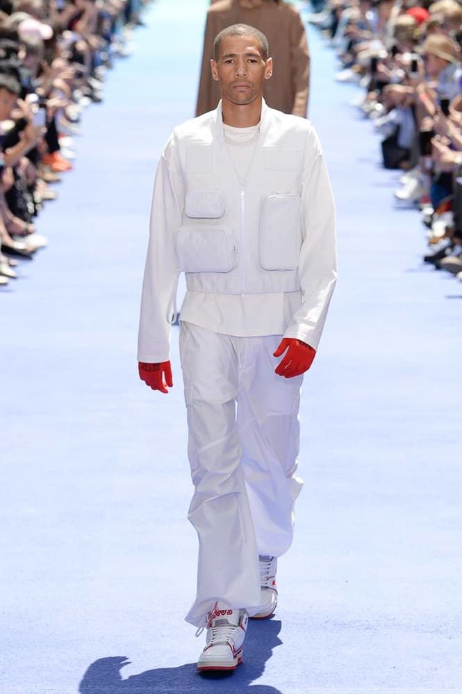 Virgil Abloh Louis Vuitton Paris Fashion Week Men's 2019 All White Look Lucien Clarke