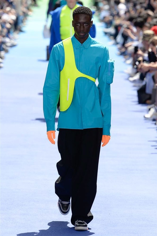 Virgil Abloh Louis Vuitton Paris Fashion Week Men's 2019 Blue Shirt