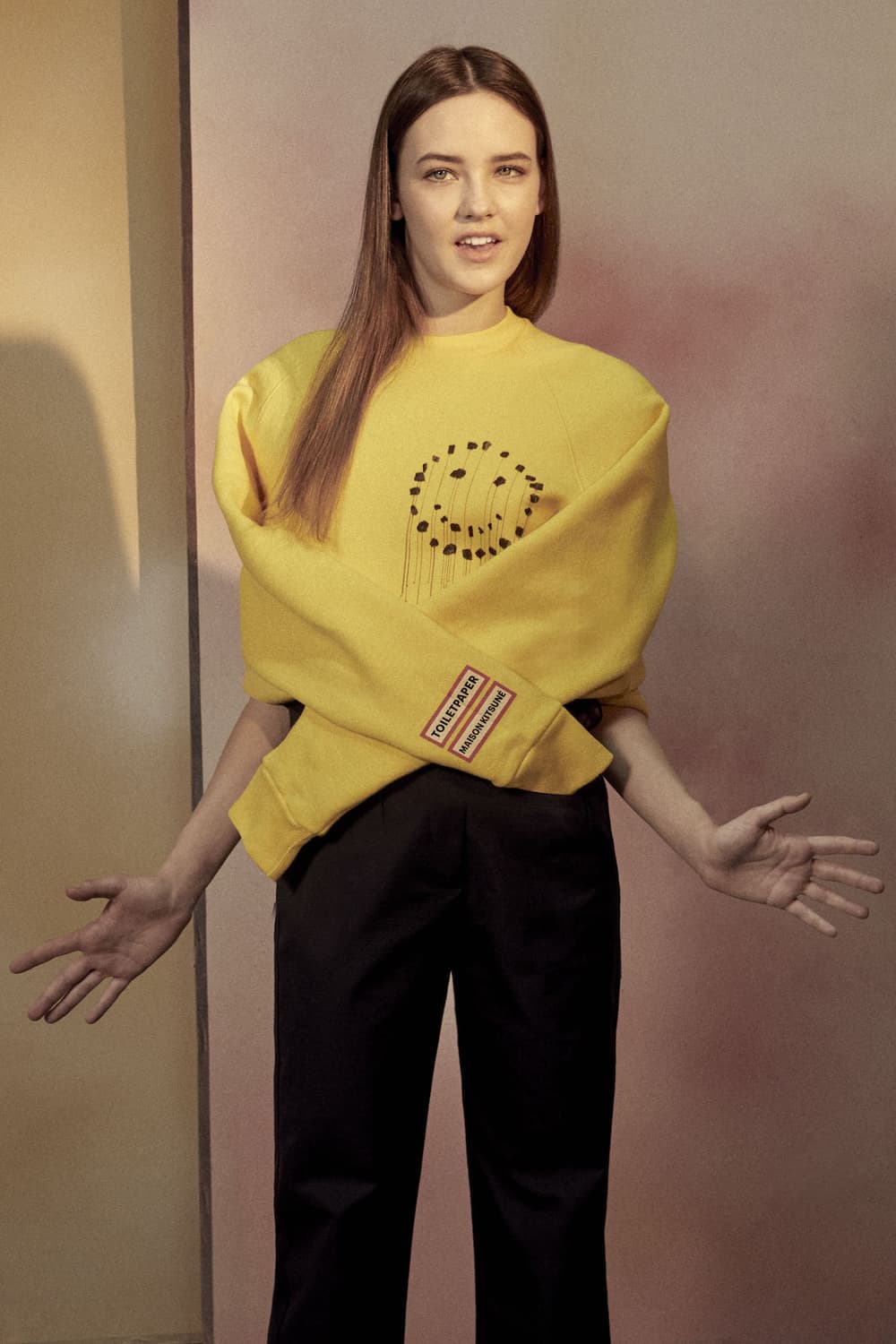 Maison Kitsune x Toilet Paper Collaboration Fashion Lookbook Magazine Editorial Bold Prints Science Graphic Motif