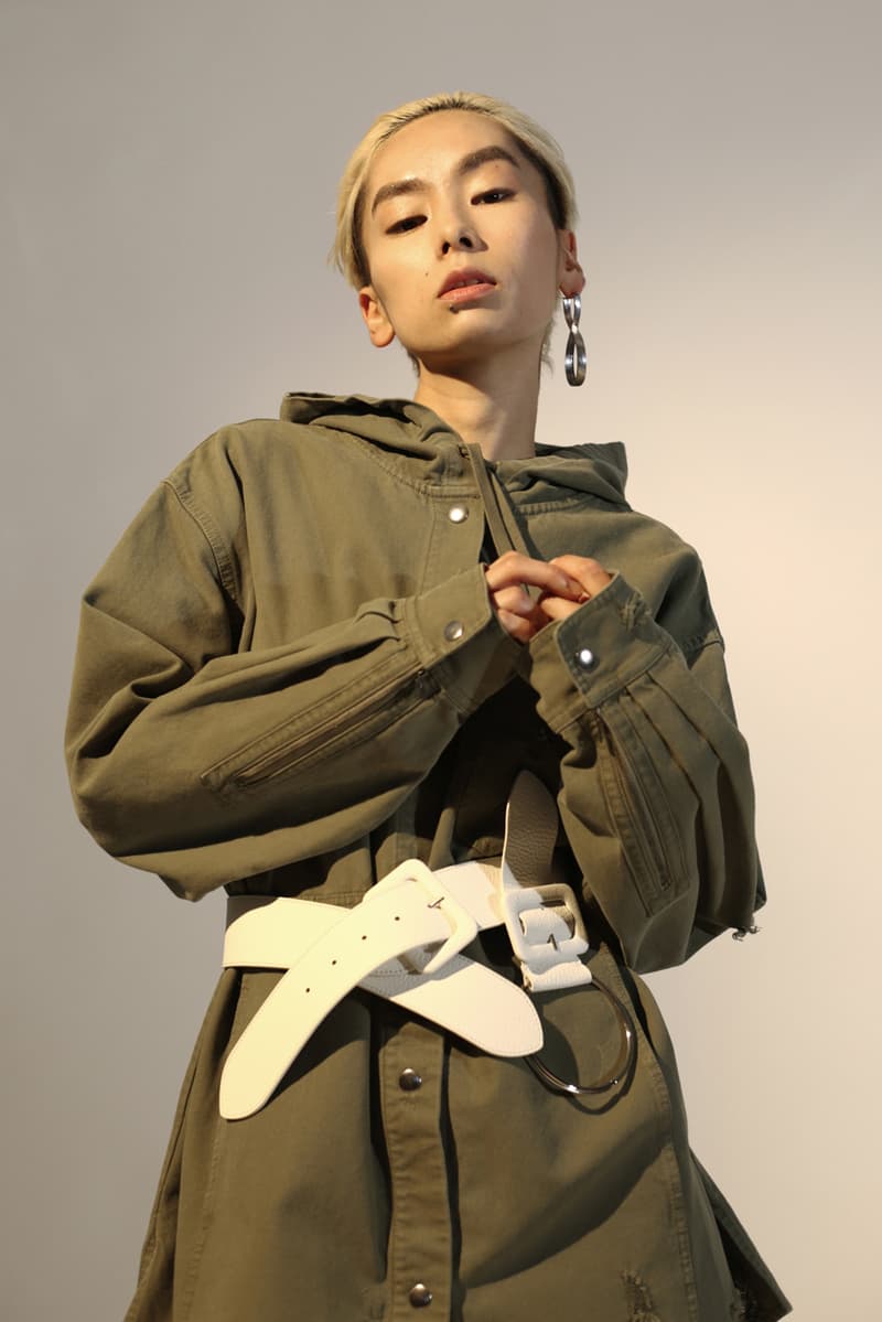 HBX HBXWM The New Classic Spring/Summer 2018 Editorial Alexander Wang Pajama Utility Oversized Shirt MM6 Maison Margiela Ring Belt White Green