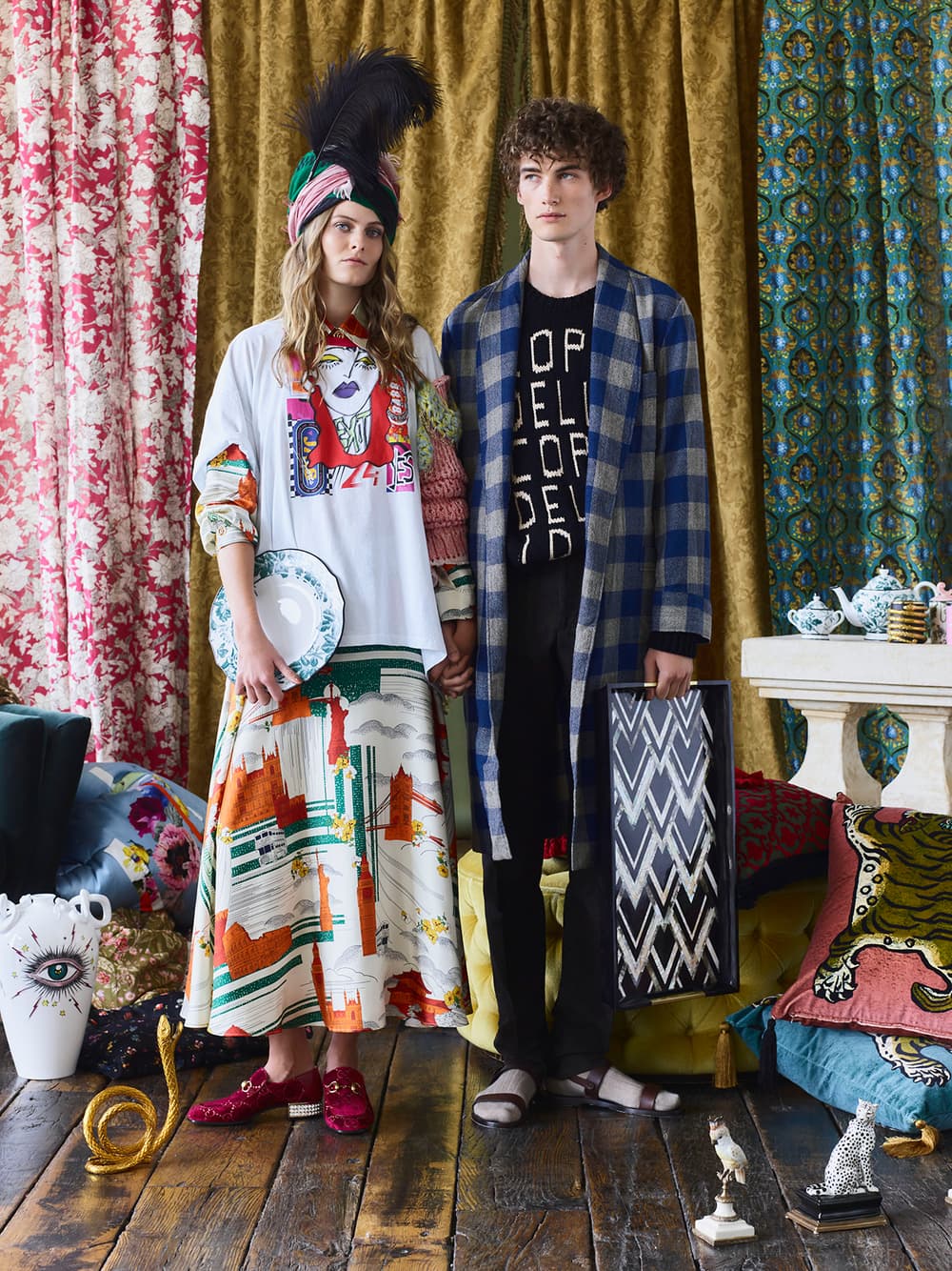 matchesfashion homeware launch gucci maison margiela calvin klein glassware cushions