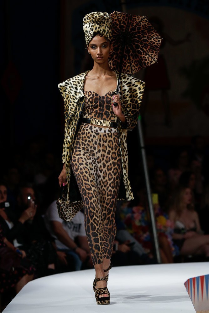 moschino jeremy scott spring 2019 collection los angeles circus violet chachki rupaul drag race queen