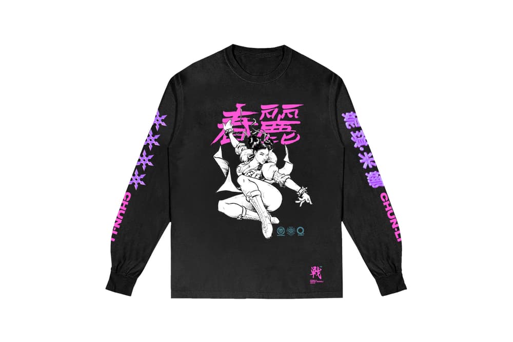 Nicki Minaj NICKIHNDRXX Tour Merch Chun-Li Sketch Long Sleeve Black