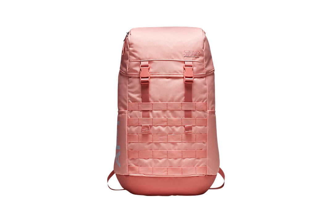 Nike Satin AF-1 Backpacks in Pink, Black & Gold