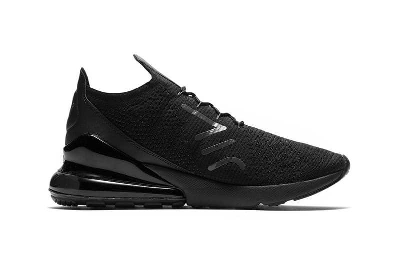 nike air 270 flyknit triple black