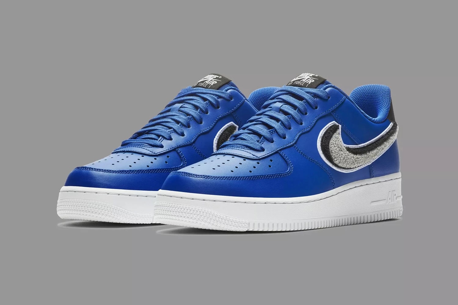 Nike Air Force 1 Low 3D Chenille Swoosh Blue