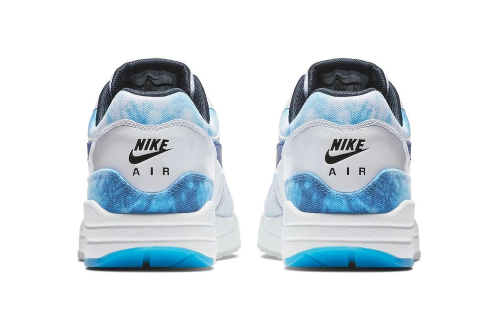 Nike N7 Air Max 1 Acid Wash White Blue Sneakers