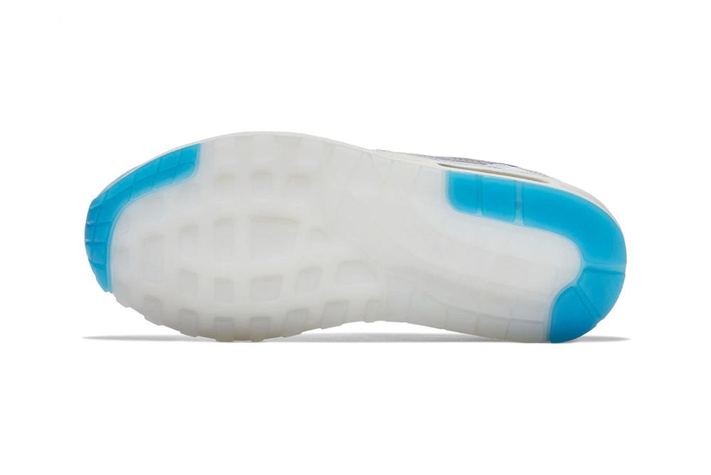Nike N7 Air Max 1 Acid Wash White Blue Sneakers