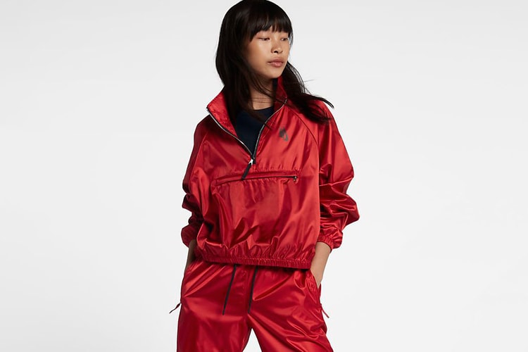 Nail the Sporty-Chic Look in NikeLab's Shiny Red Track Set